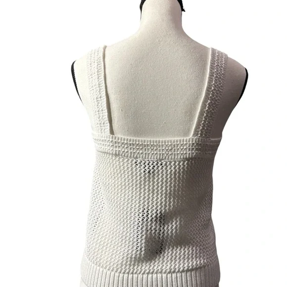 Nautica White Knit Tank Top with Palm Tree Design - Picture 3 of 5